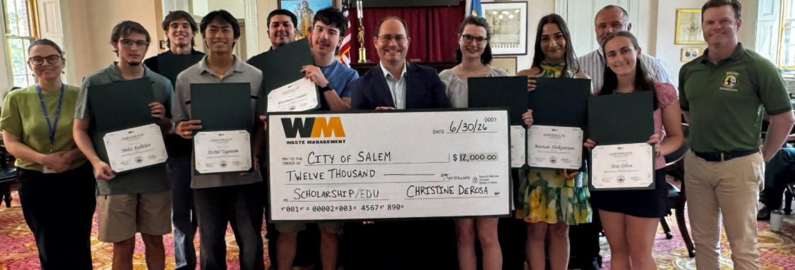 2026 City of Salem Waste Management Scholarships